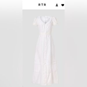 Samantha Sipos RTR White Vintage Petticoat Midi Dress Size 4